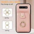 thumbnail image 6 of REQO Phone Case for Samsung Galaxy S10 Plus Wallet Cell Cover with Screen Protector and Crossbody Strap Ring Stand RFID Credit Card Holder S10+ S10plus 10S Edge S 10 10plus Women Girls Rose Gold, 6 of 8