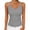 Gray, variant on Black Womens Ribbed Tank Top - Slim Fit Camisole, Soft Polyester Spandex for Layering, Casual, Workout,Size M