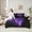 Black Purple, variant on Castle Fairy Flying Butterfly 7-Piece Twin Bedding Sets,Black Purple Bedding Comforter Set,Neon Gradient Breathable Sheet Sets,Ultra Soft Animal Home Decor,Reversible