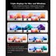 thumbnail image 3 of Estación de acoplamiento WAVLINK DisplayLink para 3 monitores con adaptador de corriente de 130 W, base USB-C para laptop compatible con M1/M2/M3/M4/Mac y Windows, Thunderbolt 4/3, 3 of 6