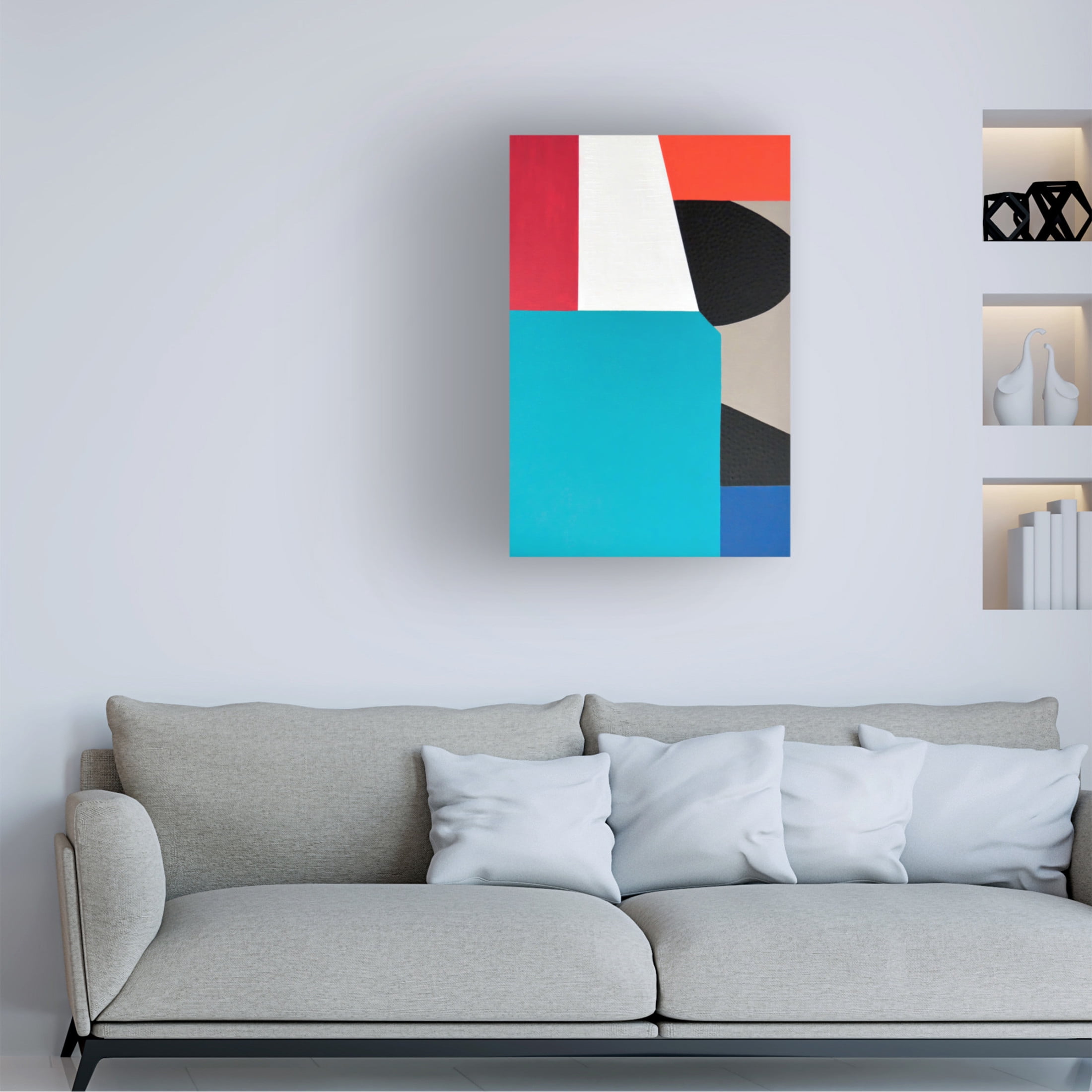 Canvas Wall Art - Sylvie Hamou 'A Colorful Existence I' Wall Art for Living Room, Bedroom, or Office Décor by Trademark Fine Art - 12 x 19 Inches