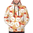 thumbnail image 2 of Bingfone Cartoon Chicken Men's Drawstring Hoodie Long Sleeve Pocket Sweatshirts-4X-Large, 2 of 6