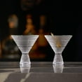 thumbnail image 5 of Clear Hobnail Martini Glasses - Embossed Martini Glasses - 9oz, 5 of 9