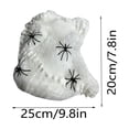 thumbnail image 3 of Yashow Luminous Green Artificial Cotton Glow in the Dark Spider Web Stretchable Fake Cobwebs with Four Spiders for Halloween Haunted House Decorations, 5-piece, 3 of 5