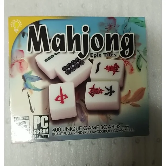 New Sealed Mahjon Epic 400 Unique Game Boards Pc Cd Rom Game (Rated E)