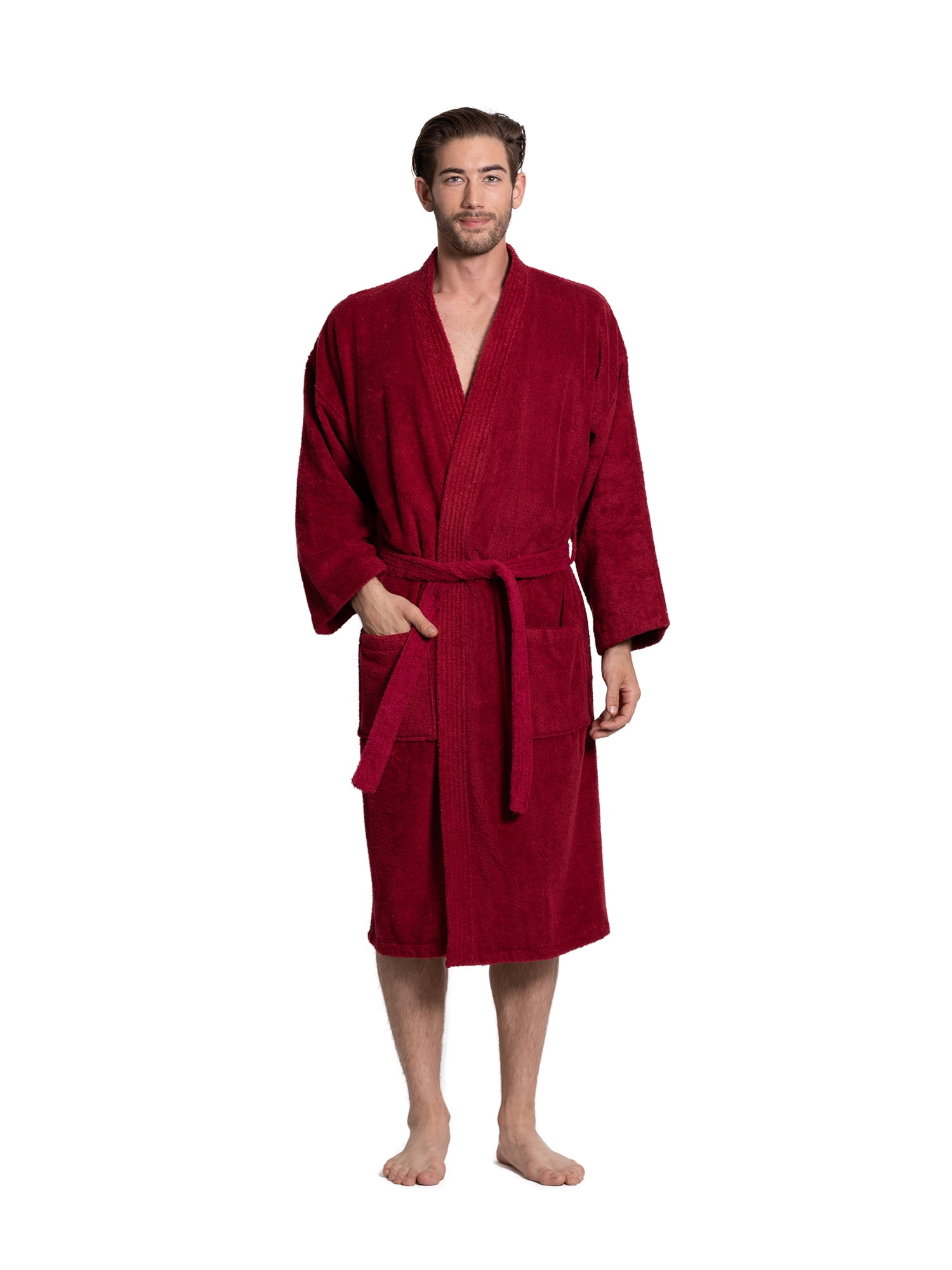 Turkuoise Men's Terry Cloth Robe 100 Premium Turkish Cotton Terry