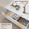 thumbnail image 6 of TROPOW 54" Wide Drip Pattern 6 Drawers Dresser with Faux Marble Top, Bedroom Chest of Dresser Wood, Curved Profile Design, TV Stand for Nursery, Bedroom, Living Room, 6 of 8
