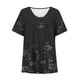 thumbnail image 4 of Fiudx Camisas de Mujer Blusa Estampada de Manga Corta con Cuello En V para Mujer Blusas Tipo Jersey, 4 of 4