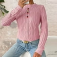 thumbnail image 4 of GUACER Pullover Sweaters for Women Strawberry Embroidered Cable Knit Cute Crewneck Long Sleeve Tops for Fall & Winter, 4 of 6