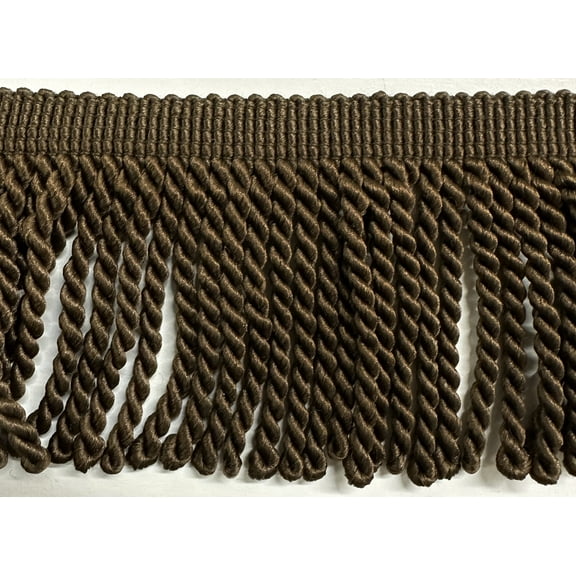 3" Bullion Fringe Trim  - 4 Yards! - Color: Brown