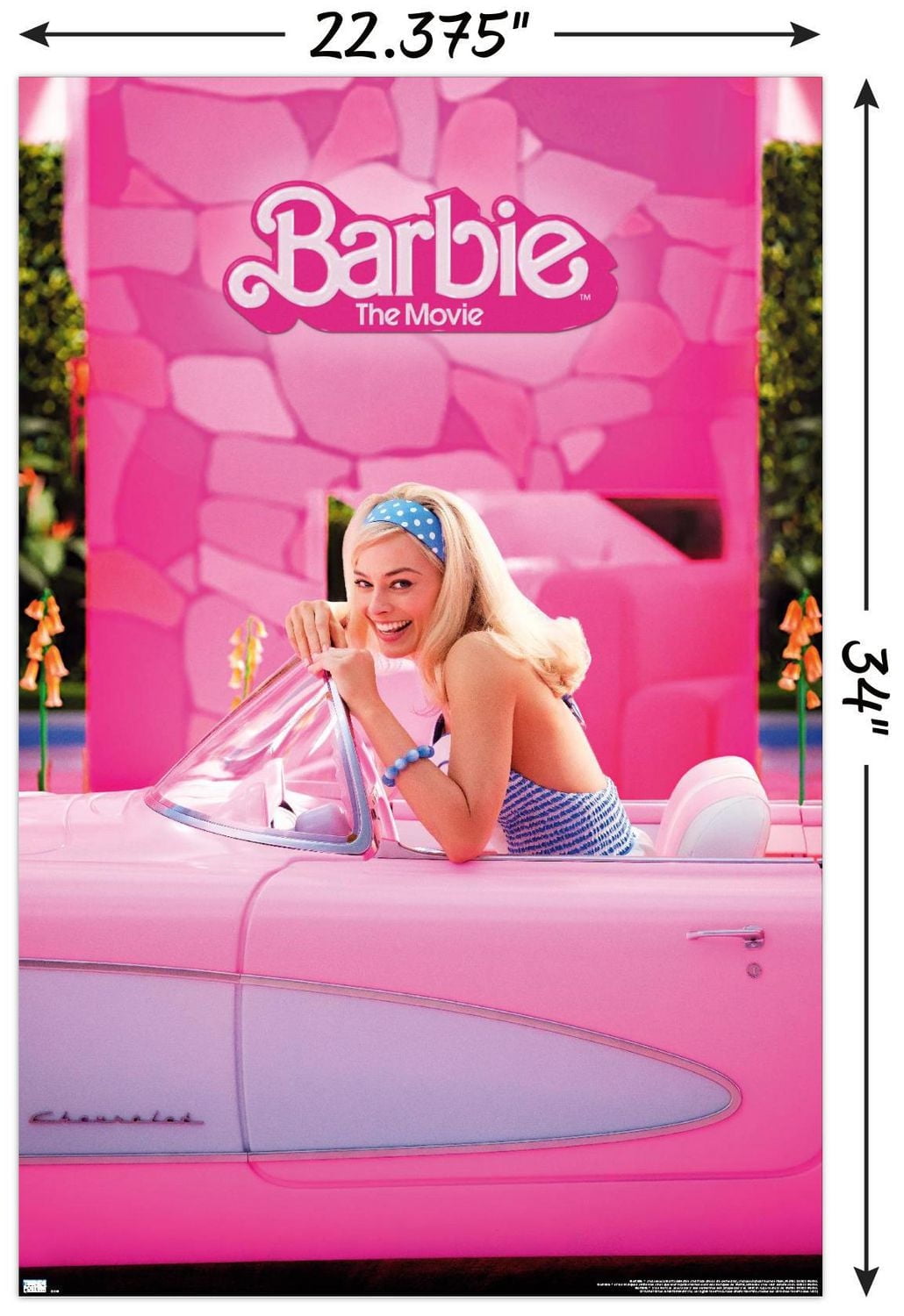 Mattel Barbie: The Movie - Barbie Car Wall Poster, 22.375" x 34"