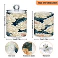 thumbnail image 3 of Clear Storage Jar 2.75x 4.13 Inches One Sizex4 Cotton Swabs Cans Translucent Plasticental Floss Cans Cotton Pads Cans Bathroom Canisters Beautiful Chrysanthemum Pattern, 3 of 7