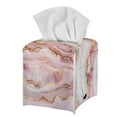 thumbnail image 7 of ZUXONGSY Marble Stripes Square Tissue Box Cover 2 Pieces PU Leather Tissue Box Holder Decorative Tissue Box Cover Replacement PU Leather Tissue Box Gifts to Friends Family, 7 of 7