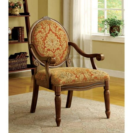 - Furniture of America Letitia Victorian Style Antique Oak Accent Chair by FOA