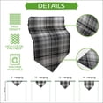 thumbnail image 5 of Gray Black Buffalo Plaid Table Runner Linen Burlap Table Runner 36 Inches Small White Farmhouse Modern Striped Dresser Scarves for Kitchen Island Coffee Dining Room Party Holiday Decor 13"x36", 5 of 8