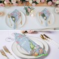 thumbnail image 2 of Cloth Napkins Set of 8 - 20x20 Inches, Easter Bunny Gnomes Washable Reusable Table Napkins, Spring Easter Eggs Floral Blue Wood Soft & Absortbent Dining Napkin for Party Wedding Hotel Restaurant, 2 of 8