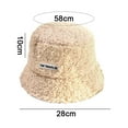 thumbnail image 2 of Womens Warm Cloche Hat Solid Winter Bucket Hats Beige, 2 of 5