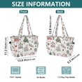 thumbnail image 4 of FORMRS Tote Bag for Women Quilted Large Capacity Travel Work Carry On Shoulder Handbag, White Nordic Christmas House, 4 of 7