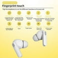 thumbnail image 5 of Jingyang Bluetooth 5.0 IPX5 True Wireless Earbuds with Touch Control and Charging Case, White, 5 of 9
