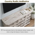 thumbnail image 4 of OKD Farmhouse 9-DRAWER DRESSERS for Bedroom/Living Room，Chest of Drawers with Vintage Metal Handle，Exquisite Engineered Wooden Dresser，Distressed White, 4 of 5