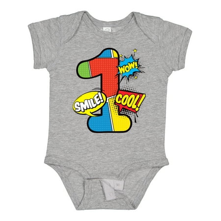 

Inktastic 1st Birthday Superhero Gift Baby Boy or Baby Girl Bodysuit
