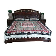 Mogul Bohemian Bedspread Queen Galicha Indian Inspired Handloom Cotton Bed Cover