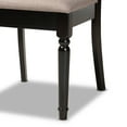 thumbnail image 4 of Baxton Studio Lucie Modern and Contemporary Sand Fabric Upholstered and Espresso Brown Finished Wood 2-Piece Dining Chair Set Set, 4 of 8