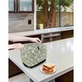 thumbnail image 4 of Fsddascl White Spring Floral Small Toaster Cover 2 Slice, Kitchen Appliance Covers, Summer Flowers Sage Green Pastoral Toaster Oven Cover with Loop, Bread Machine Cover Polyester Dust Cover, 4 of 5