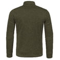 thumbnail image 5 of Havenx Men's Quarter Zip Sweater Long Sleeve Knitted Sweatshirts 1/4 Zipper Mock Neck Sweater Stand Collar Casual Active Fit Warm Running Outdoor Knitwear,Deep Green 4XL, 5 of 5