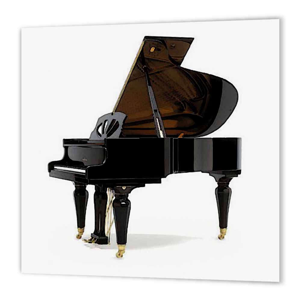 3dRose Grand Piano, Iron On Heat Transfer, 6 by 6inch, For White Material