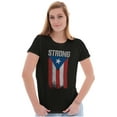 thumbnail image 4 of Puerto Rican Pride Frayed PR Flag Womens Slim Fit Graphic Tee Brisco Brands S, 4 of 5