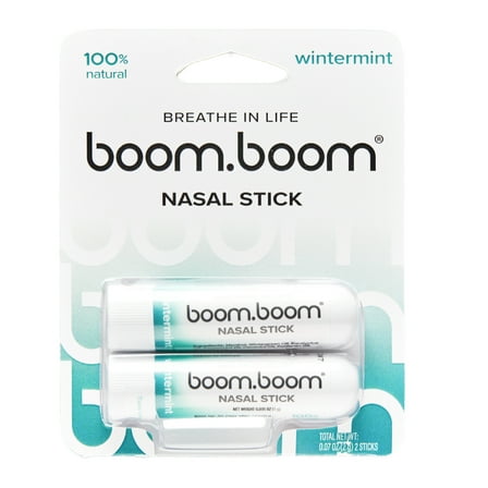 BoomBoom Nasal Stick, Wintermint 2pk
