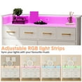 thumbnail image 4 of Multi-Functional 8-Drawer Dresser with Open Shelf | Features LED Lighting & Charging for Bedroom & Living Room, 4 of 8