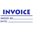 thumbnail image 1 of Printtoo Invoice Self Inking Rubber Stamp Pre-Inked Office Stamp- Home Office Business Stationery, 47 x 20 mm Blue, 1 of 7