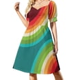 thumbnail image 3 of Vestido de manga corta Hymors, vestido de verano para mujer, vestido de fiesta de diseñador de lujo para mujer, 3 of 7