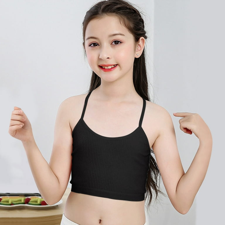 PUIYRBS Kids Girls Underwear Cotton Bra Vest Children Underclothes
