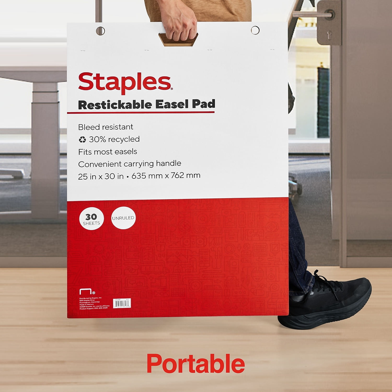 MyOfficeInnovations Stickies Easel Pads 25" x 30" White 30 Sheets/Pad 2 Pads/CT 958103