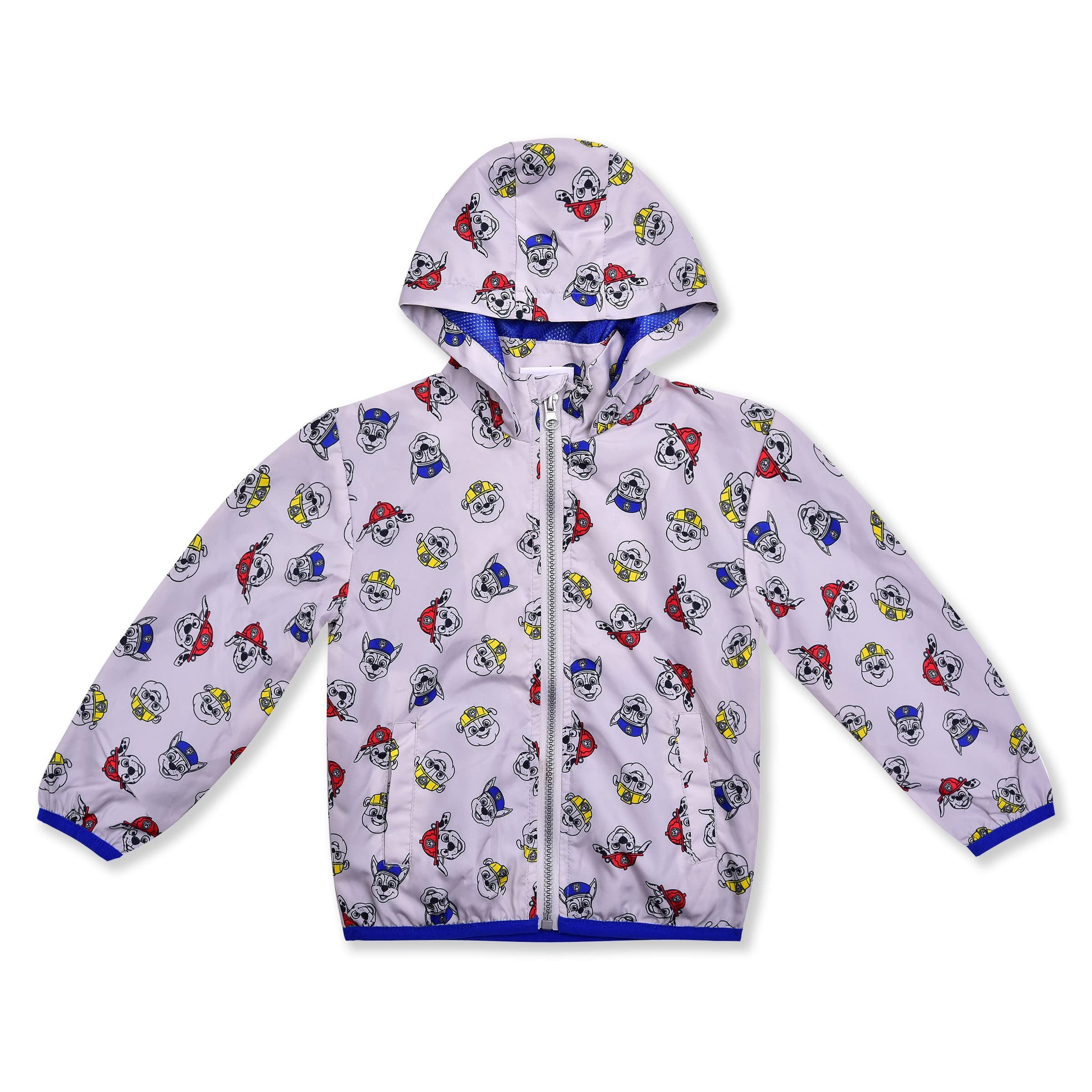 Paw Patrol Boys Windbreaker Jacket for Toddlers and Little Kids â Grey