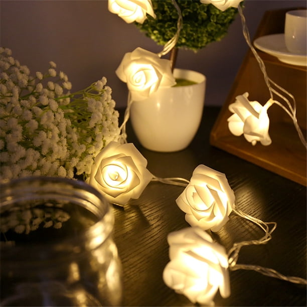 Carga Usb Led Ganfancp Cortina Luces Cadena Rosa Lámpara Decoración de Fiesta 20 Cuentas de Led