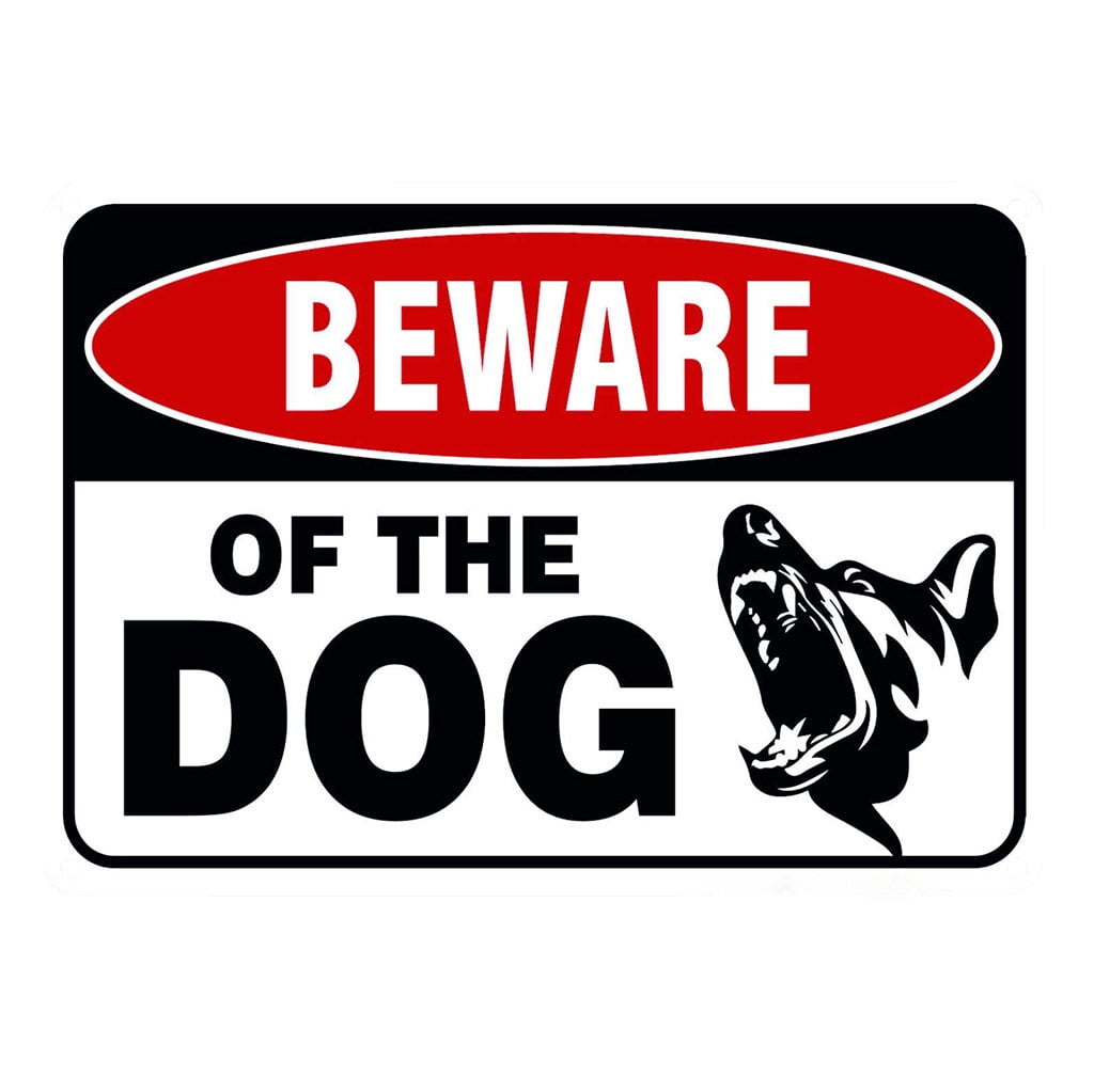 Lionkin8 Beware Area Patrolled by Chihuahua Dog Unique Novità Caution Outdoor Warning Notice Aluminium Metal Sign 20,3 x 30,5 cm