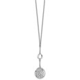 thumbnail image 2 of Sterling Silver Rhodium-plated Filigree w/1.5in ext. Necklace - 15.75"- Made In Italy Chain, 2 of 7
