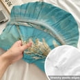 thumbnail image 4 of Twin Sze Fitted Sheet Set - Coastal Beach Palm Tree 2 Piece Bedding Sets 16" Deep Pocket Fitted Sheet with 1 Pillowcase, Retro Teal Tropical Plant Summer Brushed Microfiber Hotel Luxury Bed Sheets, 4 of 9