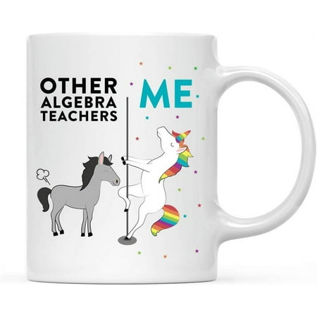 

Andaz Press Funny Quirky 11oz. Ceramic Coffee Tea Mug Thank You Gift Other Algebra Teachers Me Horse Unicorn 1-Pack Birthday Christmas Gift Ideas Coworker Him Her Gift Box