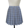 thumbnail image 4 of Maoxin Women's Skirts Women's Short Skirt Plaid Retro Pleated Skirt Uniform Role playing Costume ,Light Blue,XL, 4 of 4