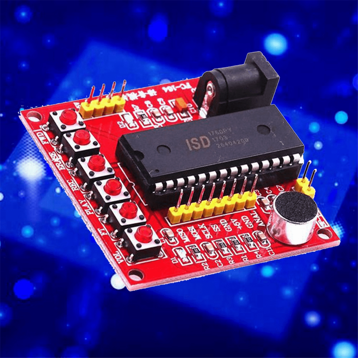 ISD1700 Series Voice Recording Module Power Amplifier Module Mito ISD1760 Module,1 x voice recording and playback module