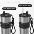 thumbnail image 5 of 24 oz Stainless Steel Tumbler with Lid and Straw Insulated Water Bottle Leak Proof for Hot and Cold Portable Travel Coffee Mug Reusable Coffee Cup Silver, 5 of 7