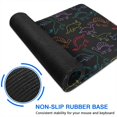 thumbnail image 6 of Long Mouse Pads for Desk,Black Colorful Dinosaurs Chalk Pattern Desk Mats on Top Of Desks, Desk Mouse Pad Extra Large with 3mm Non-Slip Base and Stitched Edge for Gaming,Office,Work,Home 35.4"x15.7", 6 of 6