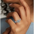 thumbnail image 4 of Edge Jewel Brilliant 2 Ct Round Cut Diamond Ring - 14K White Gold Plated Ring - Infinity Twisted Cross Over Shank Engagement Ring - Criss Cross Engagement Wedding Overlapped Diamond Ring for Women, 4 of 4