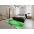 thumbnail image 5 of Ahgly Company Machine Washable Indoor Round Transitional Neon Green Area Rugs, 8' Round, 5 of 7