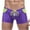 Purple, variant on SDJMa Men's Beachwear Summer Holiday Swim Men's Low Waist Solid Color Striped Drawstring Hot Spring Quick Dry Swimming Briefs